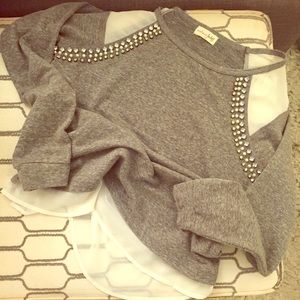 MAISON JULES Embellished Long Sleeve!